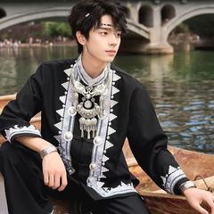 Ethnic Minority Travel Photography Dance Yunnan Miao Hani Zhuang Men's Clothing Performance Tujia New Style Clothing