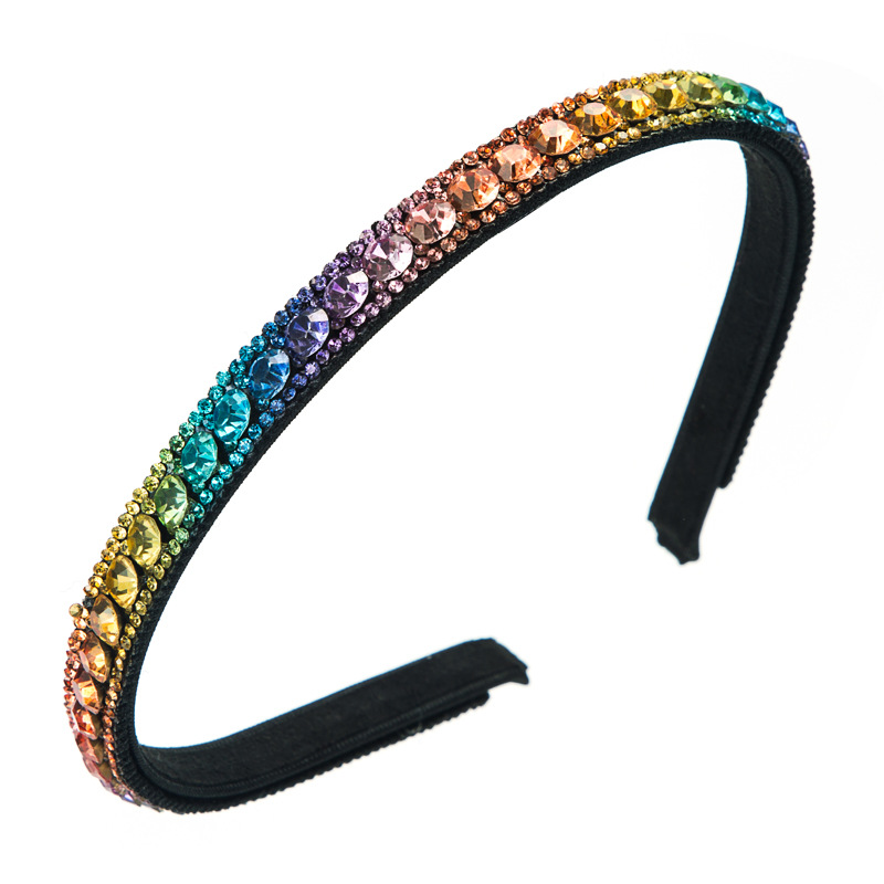 Koreanische Mode Einfache Farbe Strass Stirnband display picture 11