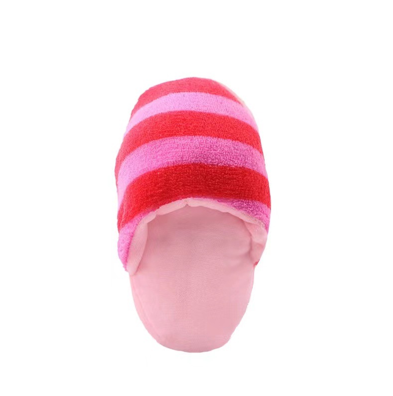 플러시 슬리퍼(레드 핑크)