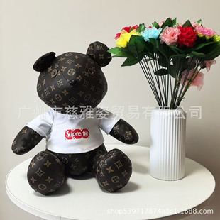 Cross-Border Wholesale Denim Pirate Bear Bear Doll Children's Doll Holiday Gift Window Decoration Doll