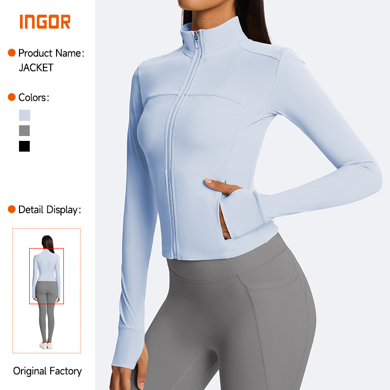Autumn and Winter New Yoga Sports Jacket Slim Outer Wear Tight Sports Top Training Running Fitness Clothing Jacket for Women Autumn and Winter New Yoga Sports Jacket Slim Outer Wear Tight Sports Top Training Running Fitness Clothing Jacket for Women