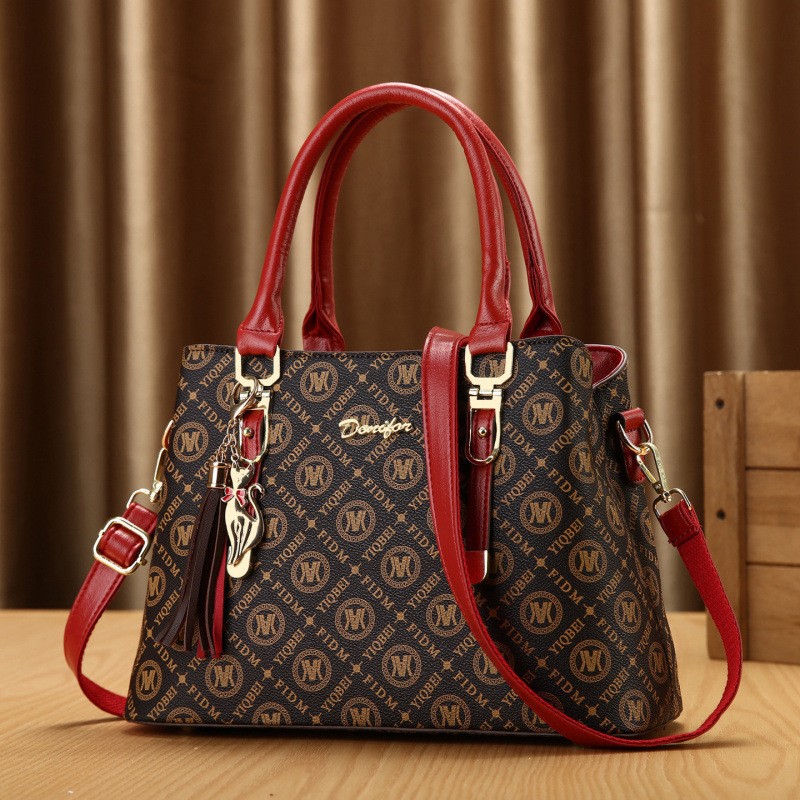 Bolso de moda de gran capacidad, bolso de hombro con patrón de mujer, bolso de mano casual de moda versátil, bolso de mochila diario.