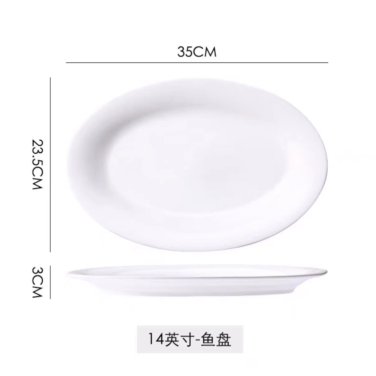 14 인치 물고기 접시