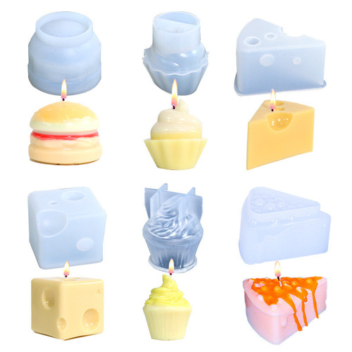 Bestion DIY resin casting mold hamburger plaster aroma candle silicone mold resin ornament