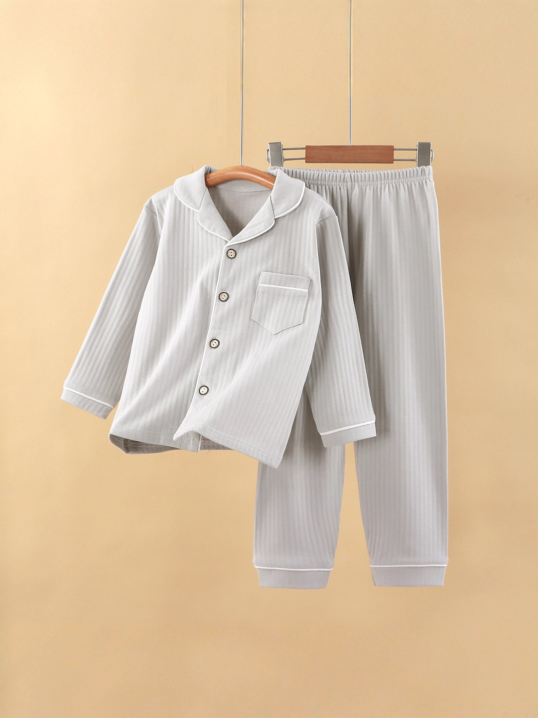 Pajamas de ropa de hogar para niños, camisetas de algodón para niños y niñas, pijamas para niños de otoño y invierno