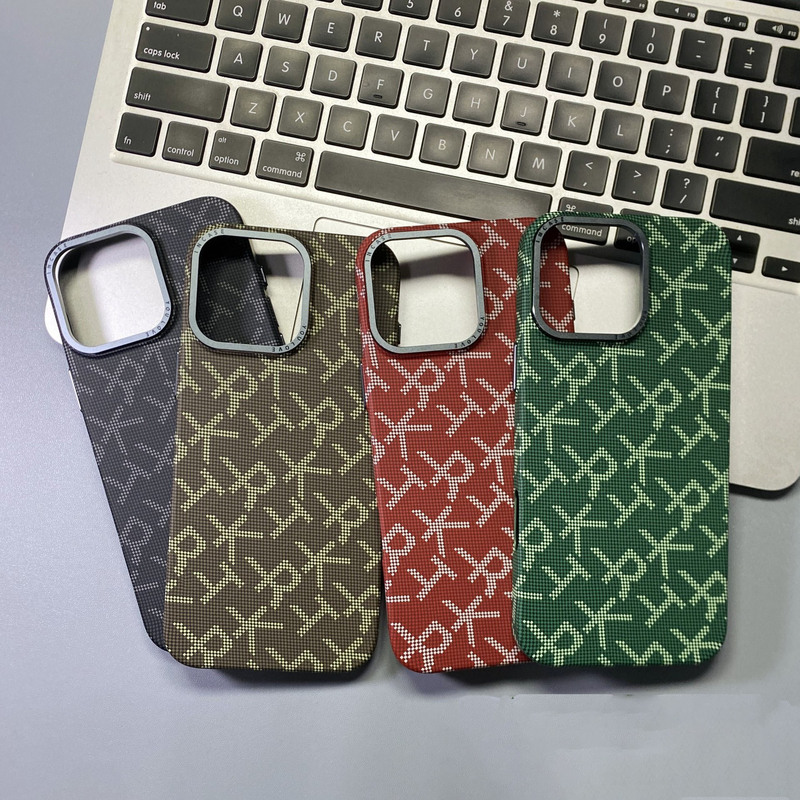 Fiber Letters for Apple 16ProMax Phone Case iPhone15 Metal Lens PC Drop-resistant Protective Case