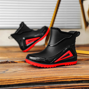 Cross-Border fashion motorcycle style cool children's rain boots outdoor wear versatile comfortable parent-child shoes outdoor camping waterproof shoes men and women