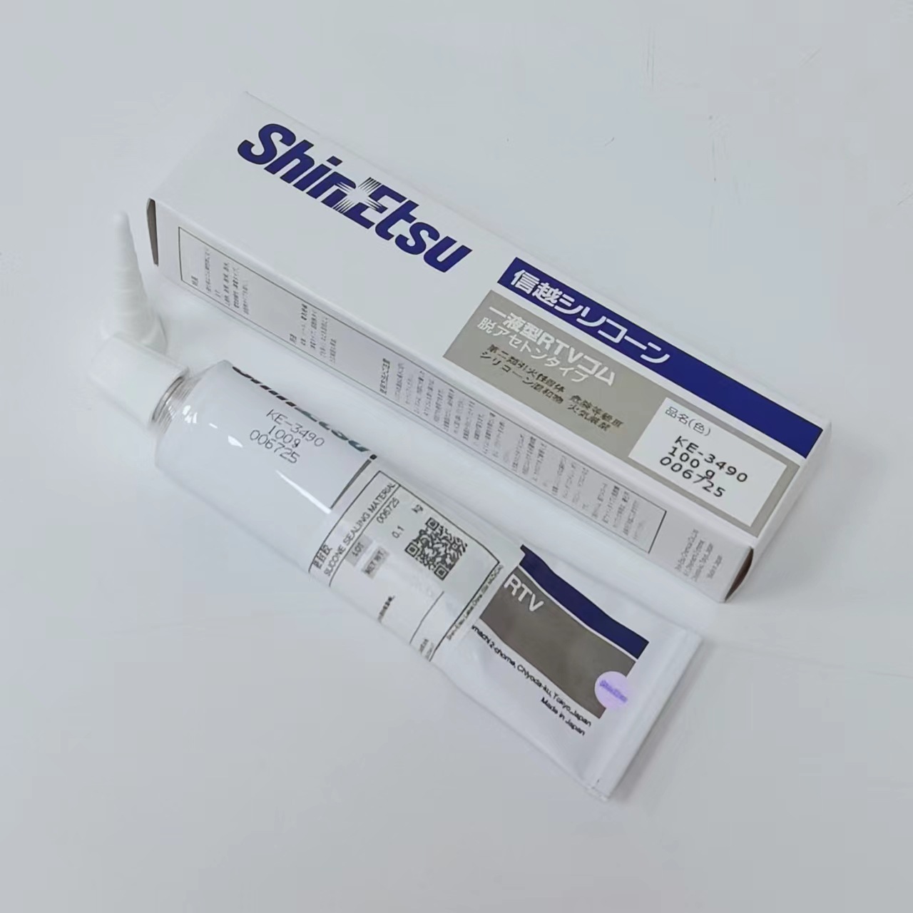 日本信越KE-3490  阻燃级电子電器密封硅胶黏剂100g