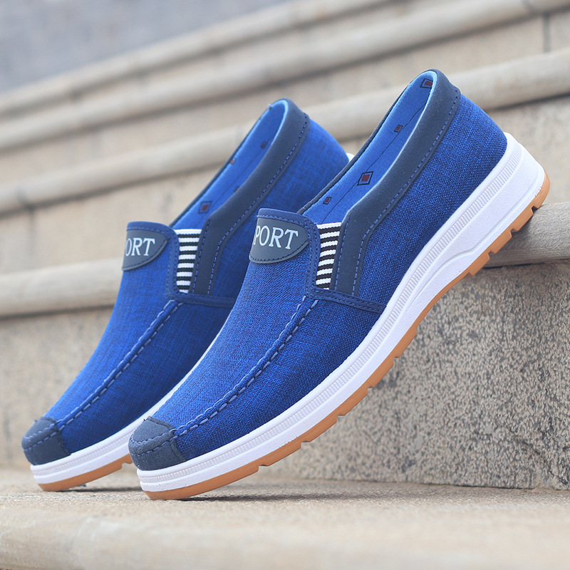Zapatos de lona de verano para hombres viejos zapatos de tela de Beijing zapatos casuales respirables zapatos de conducción de zapatos de trabajo de un solo pie
