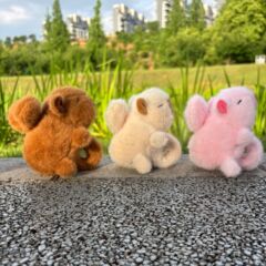 カピバラ しっぽ振り リング 手首リング カピバラ人形 ガモぬいぐるみ ブレスレット