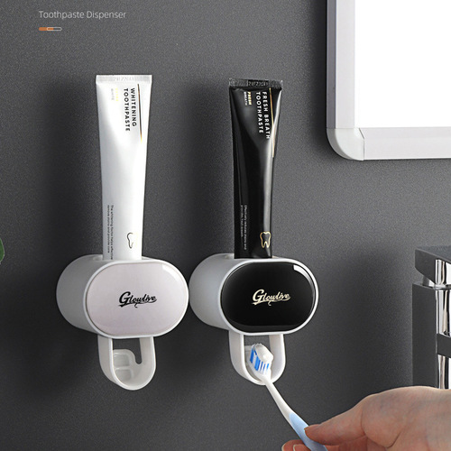 Fully automatic toothpaste squeezer wall-mounted punch-free toothpaste storage rack lazy toothpaste squeezer live supply