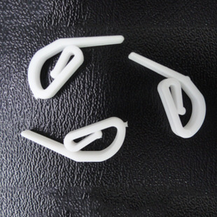 Factory Direct Sales 50 pieces per pack curtain accessories | Comma 6-shaped white injection plastic curtain hook