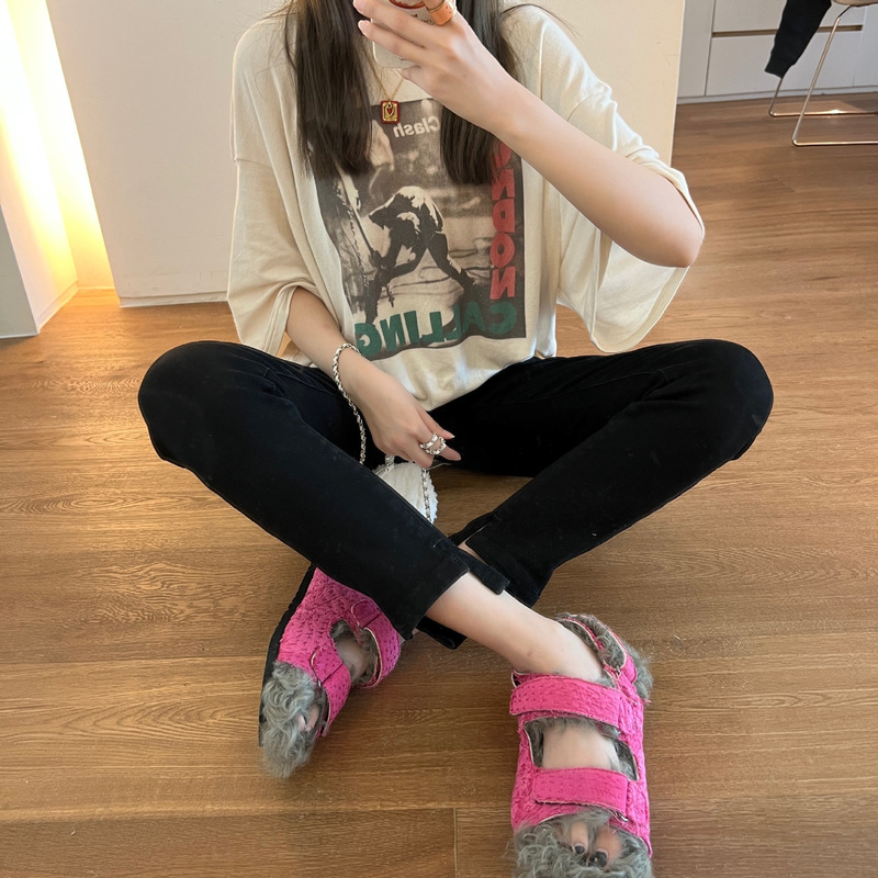 [Ready Stock] Zhang Zhang/Please Close Your Eyes and Enter! !R13 Style t Short Sleeve Top with Wool