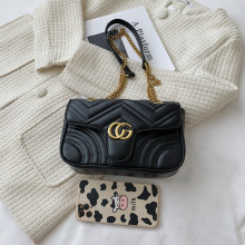 双G新款爱心链条包跨境时尚洋气斜挎单肩女包小香风百搭波浪纹女