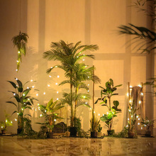 北欧ins仿真绿植装饰大型植物散尾葵盆栽室内落地造景植物摆件