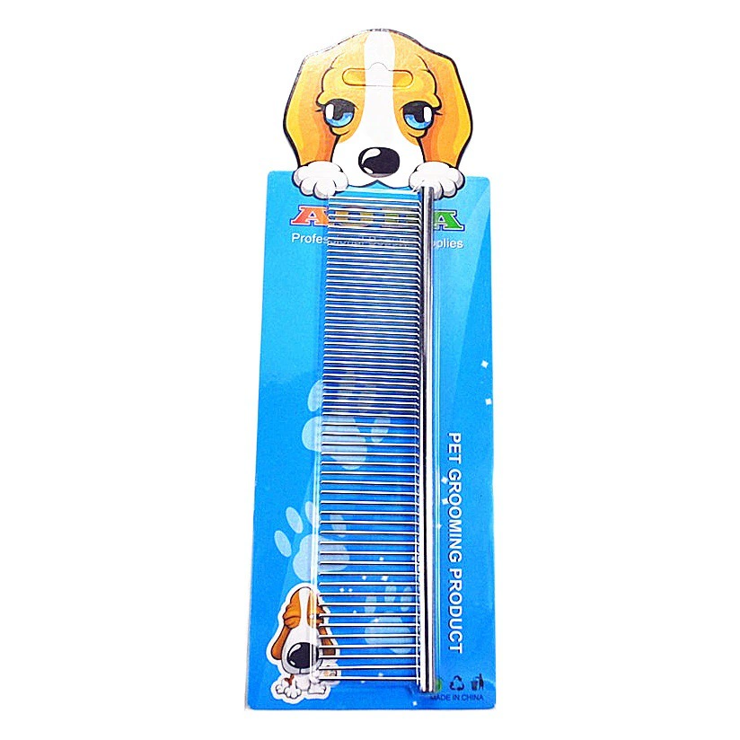 Расческа для домашних животных Длинношерстная расческа для кошек Расческа из нержавеющей стали Расческа с открытым узлом Стальная расческа Маппет для кошек и собак Расческа для лица Зубы Прямой ряд