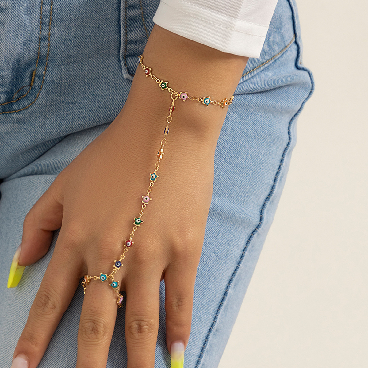 Fashion Geometric Alloy Plating Bracelets