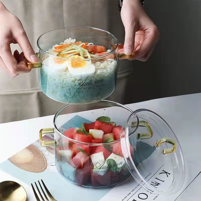 Blue glass bowl
