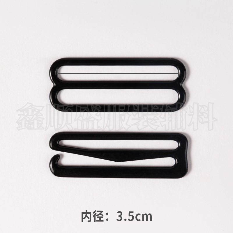 厂家直供3.5公分尼龙包胶89扣 文胸配件扣泳衣内衣吊带肩带调节扣