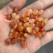 批发新疆金丝玉红心散件 通孔diy手链挂绳配件金丝玉爱心小心心