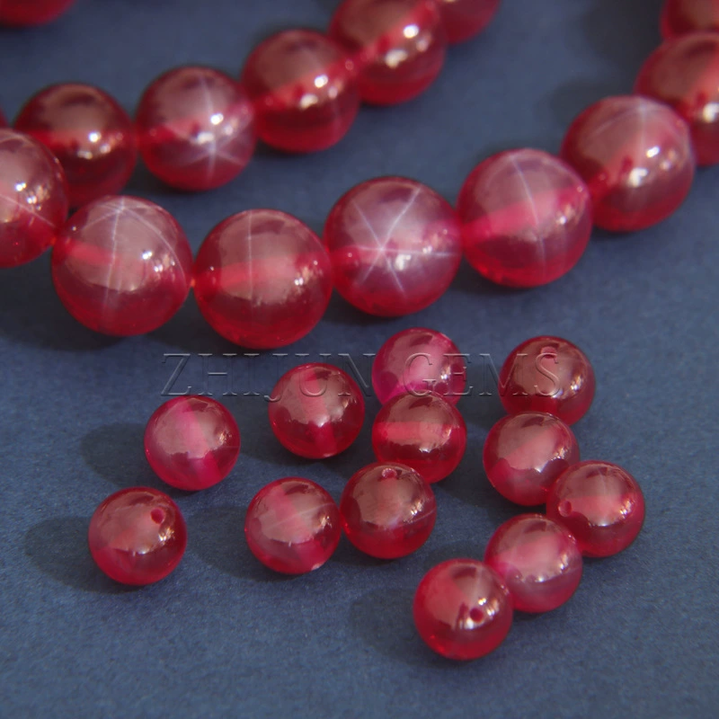 Круглые бусины, рубиновый gemstones