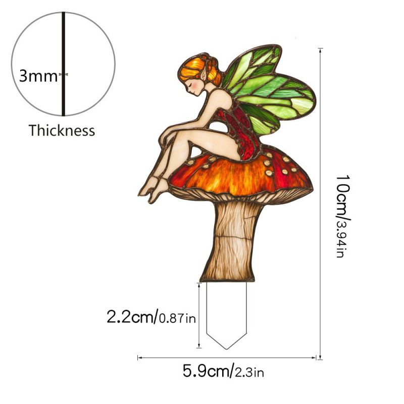 跨境新款2D亚克力盆栽花盆栽装饰插件户外草坪装饰植物摆件|undefined