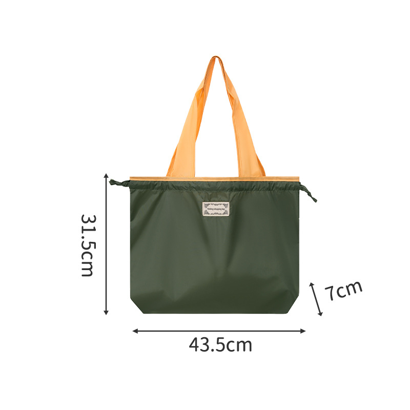Runhui nueva bolsa de compras plegable de color en contraste bolsa de compras de supermercado bolso de hombro para mujer de gran capacidad bolso de compras
