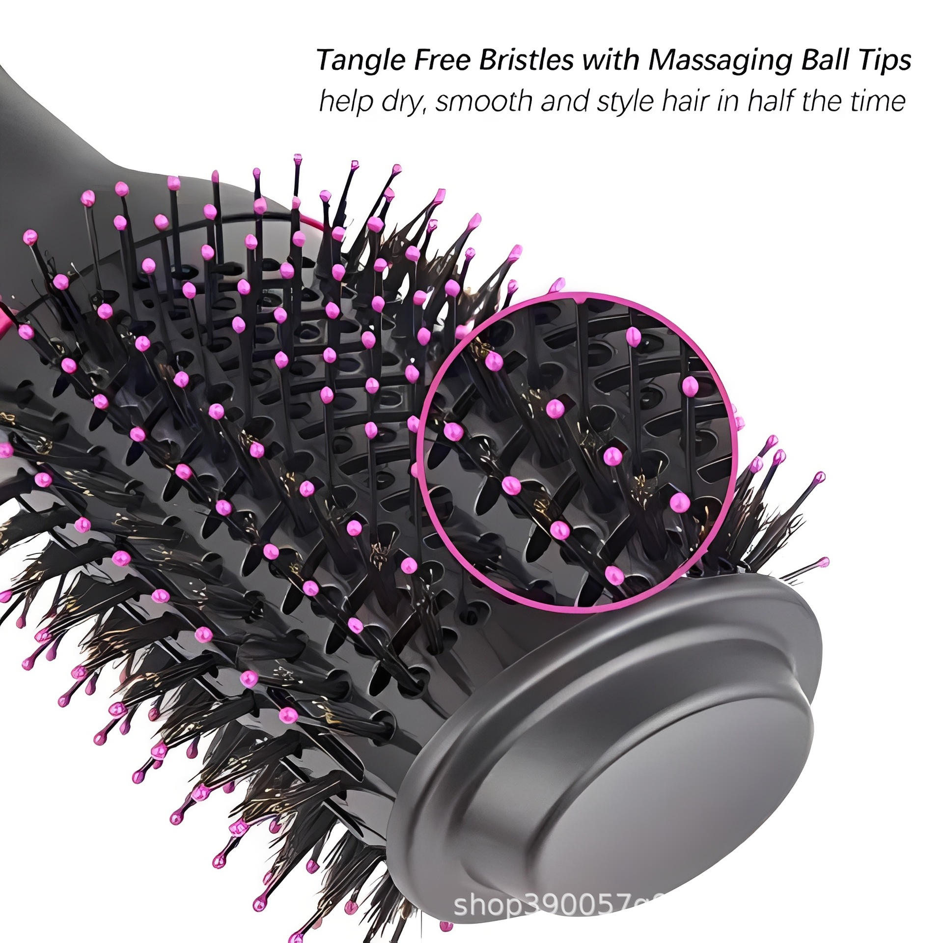 Cross-border Multifunctional Hot Air Brush Hair Dryer Brush Curling Iron Straightening Brush Blow Dryer Factory Wholesale Amazon