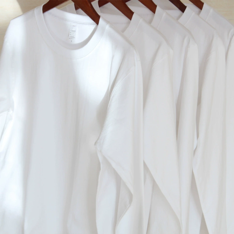 270 г Тяжелая Базовая Хлопковая весенняя футболка с круглым вырезом и длинным рукавом, однотонная свободная Толстая Базовая рубашка Джокер для мужчин и женщин