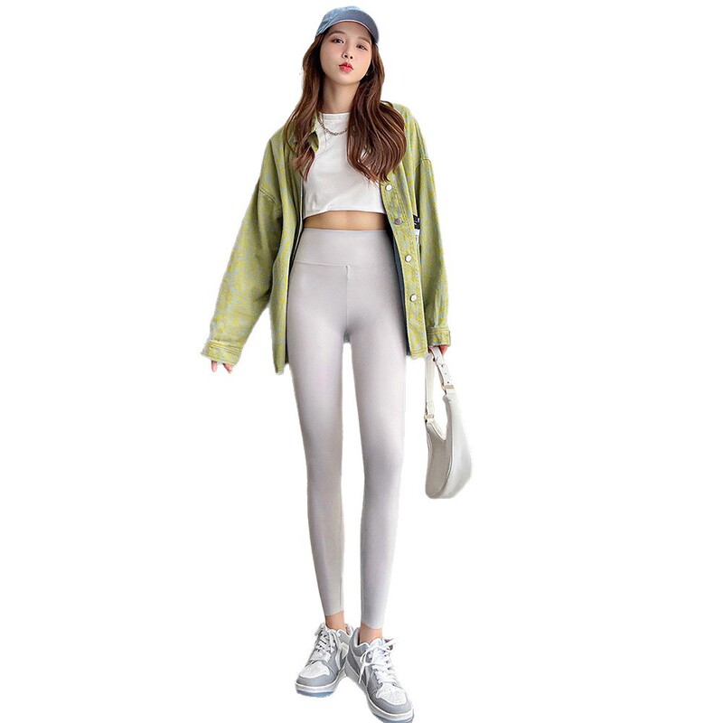 鲨鱼裤女外穿春秋2025新款高腰收腹提臀小个子打底裤瑜伽裤九分裤|undefined