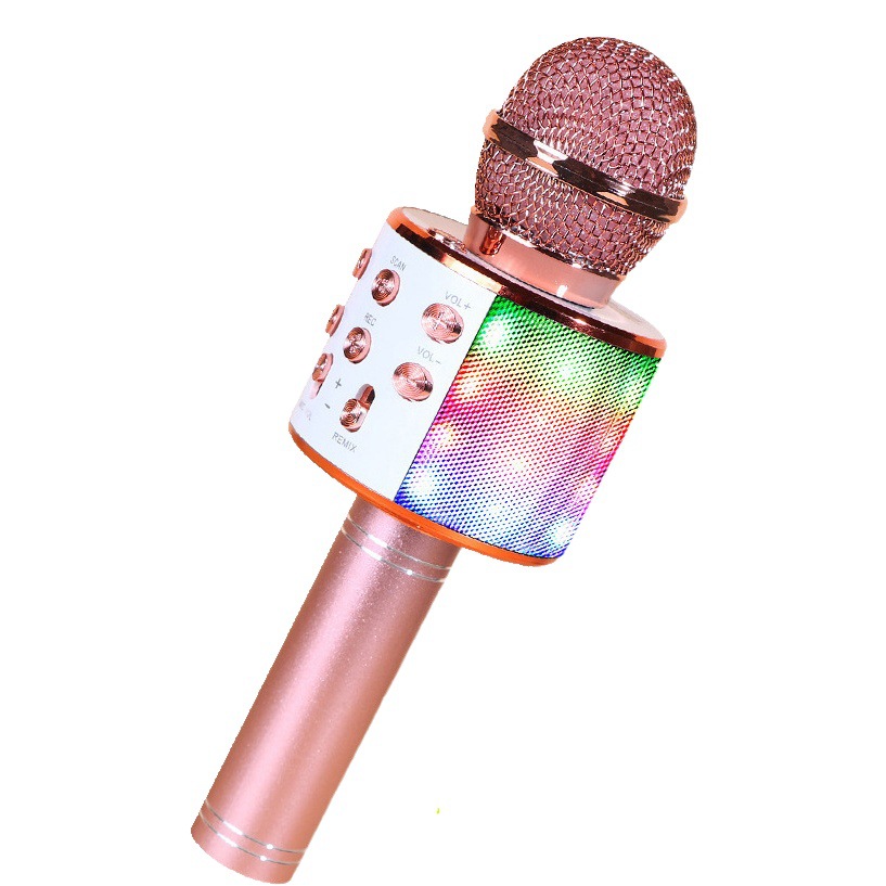 WS-858L teléfono móvil MICRÓFONO INALÁMBRICO Bluetooth con luz universal karaoke teléfono móvil micrófono Bluetooth audio karaoke Bao