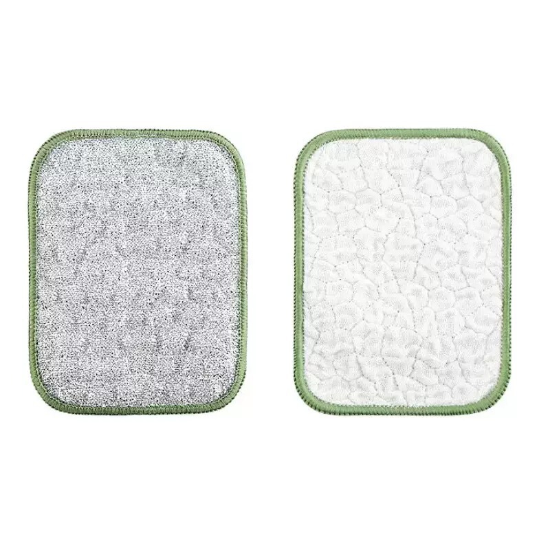 家庭用キッチン食器洗い専用布、油がつきにくく吸水性があり、直角の泡状銀線が付いた両面たわし、鍋や食器洗い用の万能布|undefined
