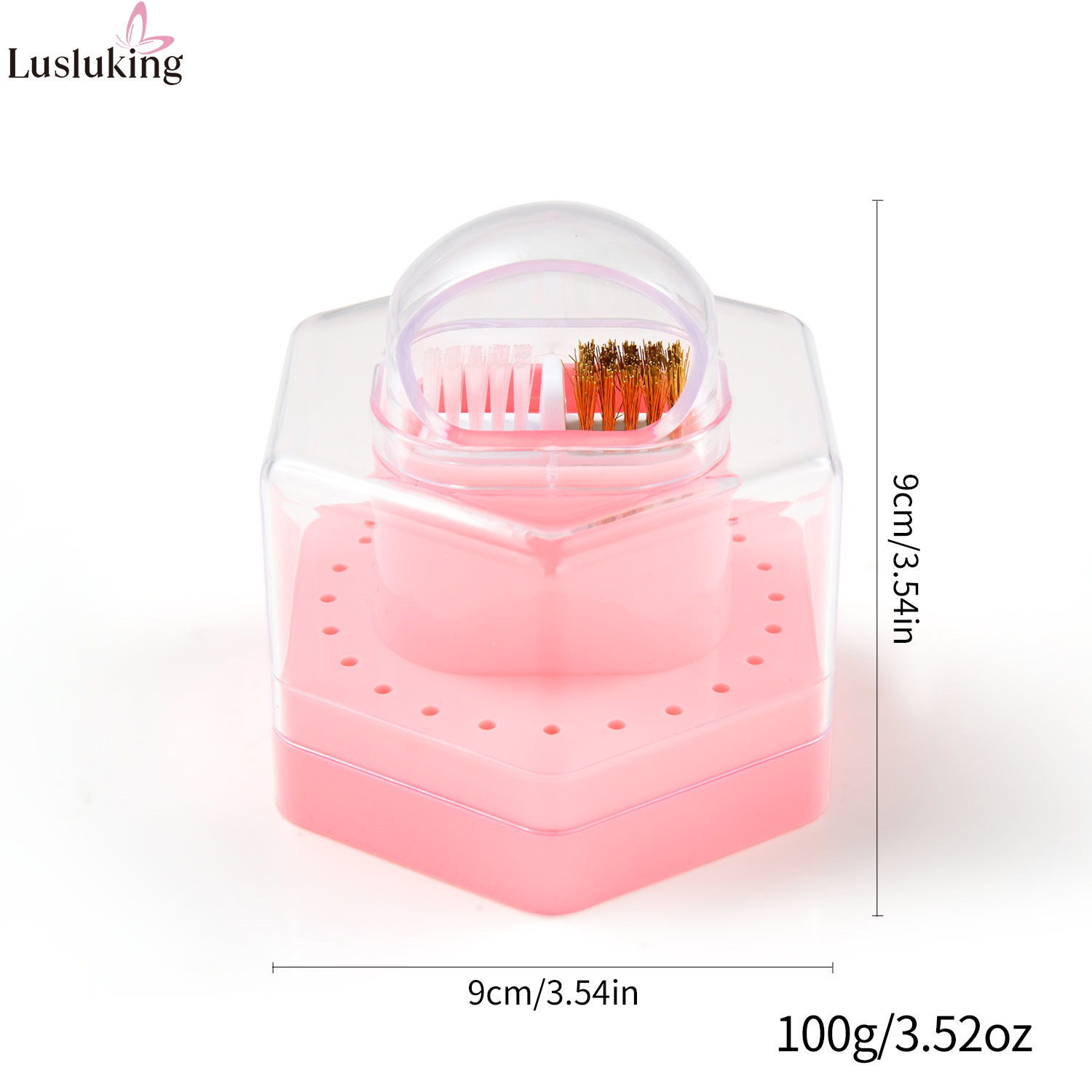 Caja de almacenamiento para brocas de uñas de 30 orificios, estante de almacenamiento para cepillos de limpieza desmontable, expositor de brocas para uñas a prueba de polvo.