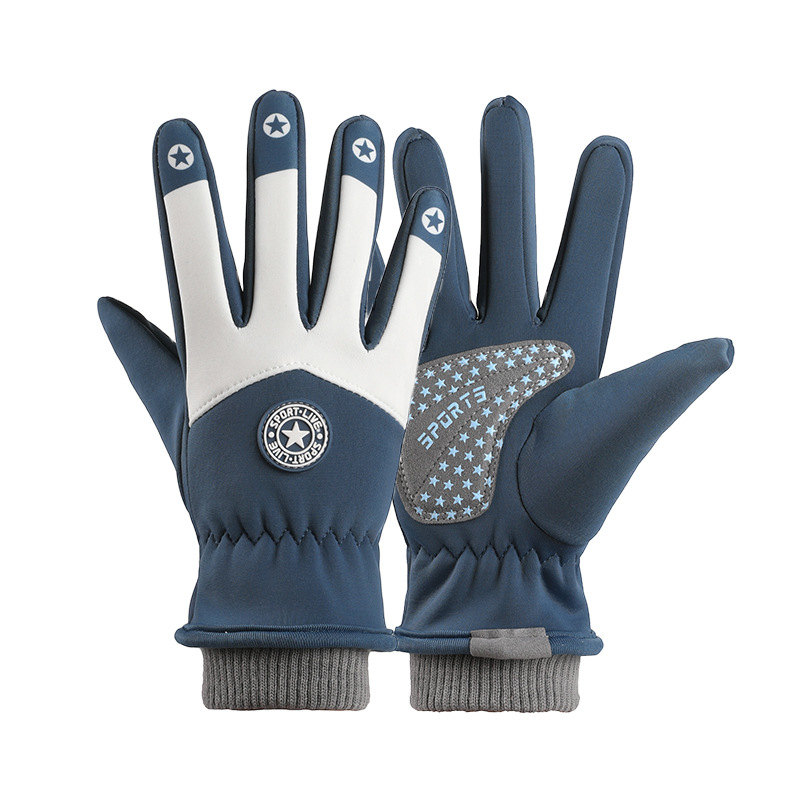 Guantes calientes para niños al aire libre nieve engrosada con forro polar impermeable antideslizante dibujos animados para niños guantes de esquí de invierno