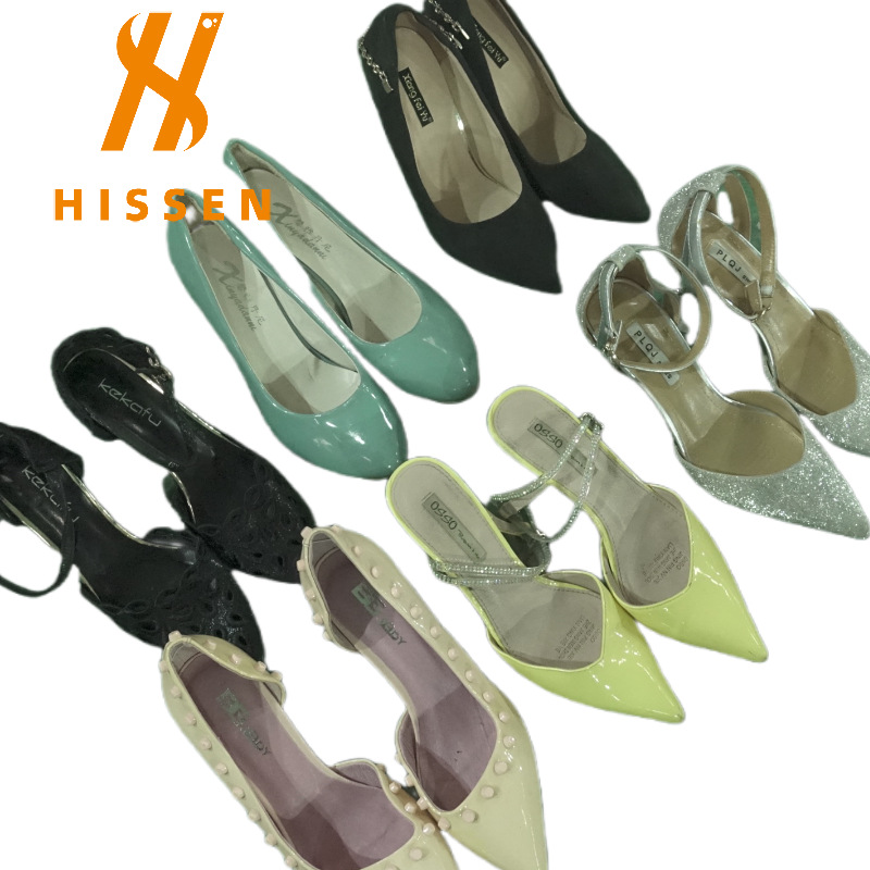 旧鞋工厂批发商 二手女鞋低价出口伯利兹secondhand shoes bales