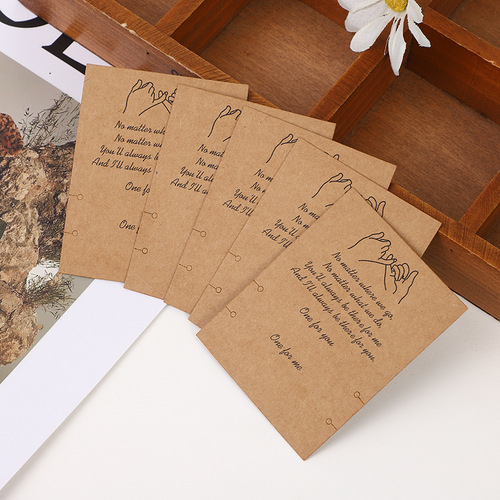 Ins Retro Style Card Couple's Finger Promise Necklace Card Necklace Display Tray Jewelry Display Card