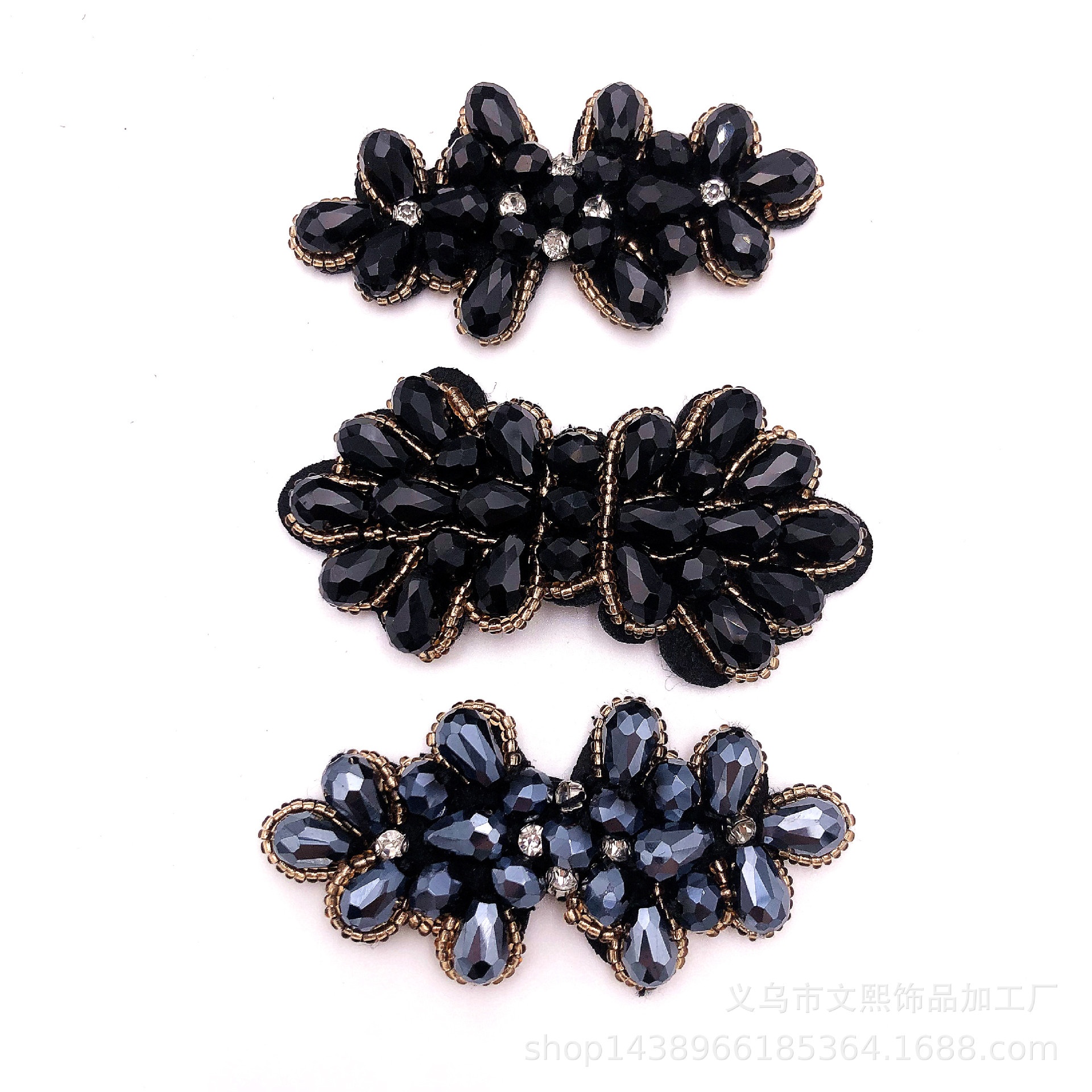 新款钉珠水滴水晶鞋花服装鞋帽包包配饰DIY饰品配件辅料