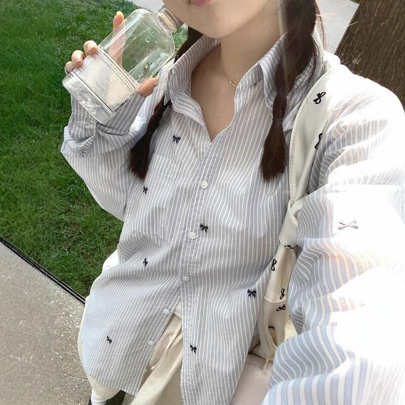 Autumn long shirt with bow