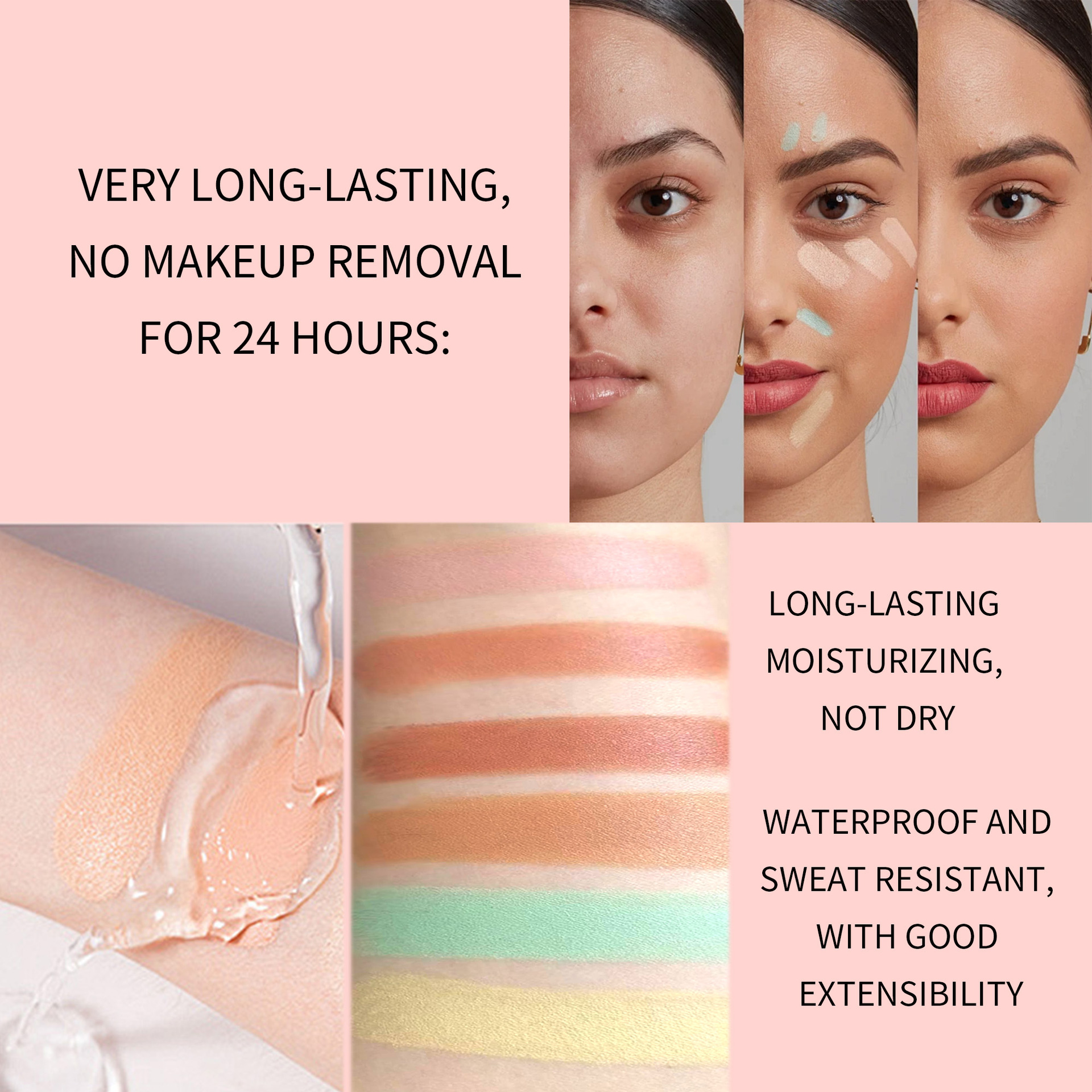 SHCOETY Cross-border Exclusive Rotating Concealer Set 6-color Natural Three-dimensional matte Concealer Stick Facial Contouring pen undefined