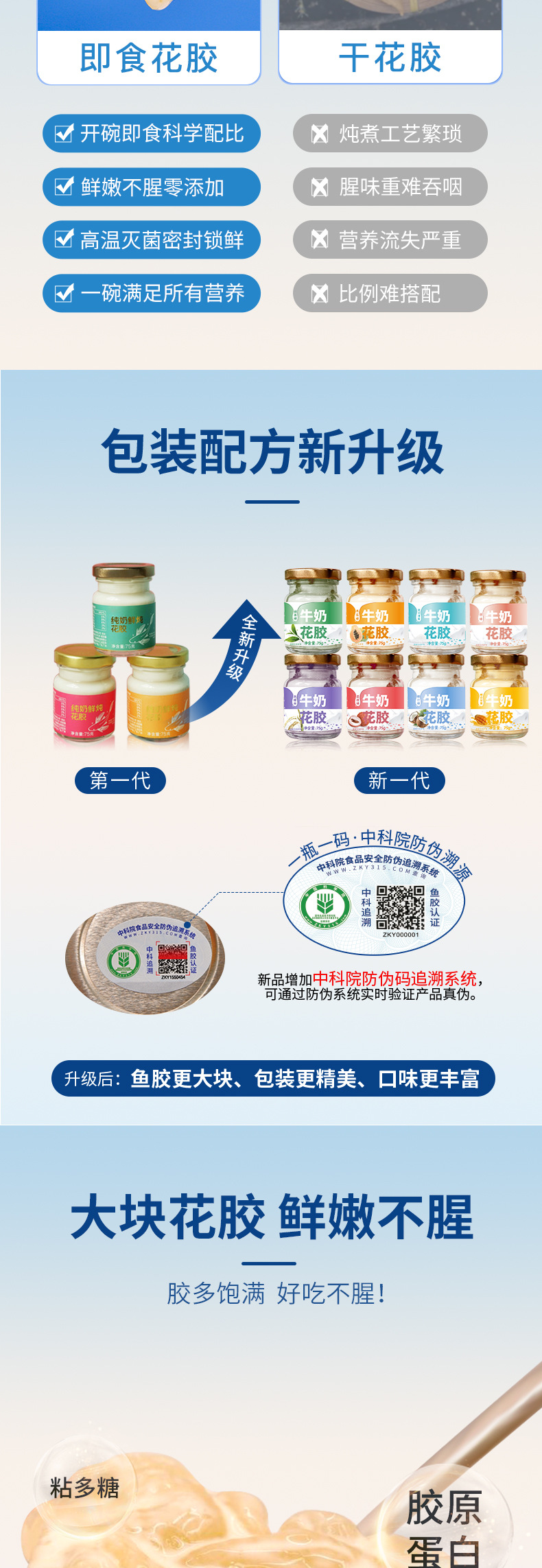 Ready to Eat Milk Fish Maw Jelly Gift Box 75g Bottle Nourishing Chinese Herbal Dessert specifications