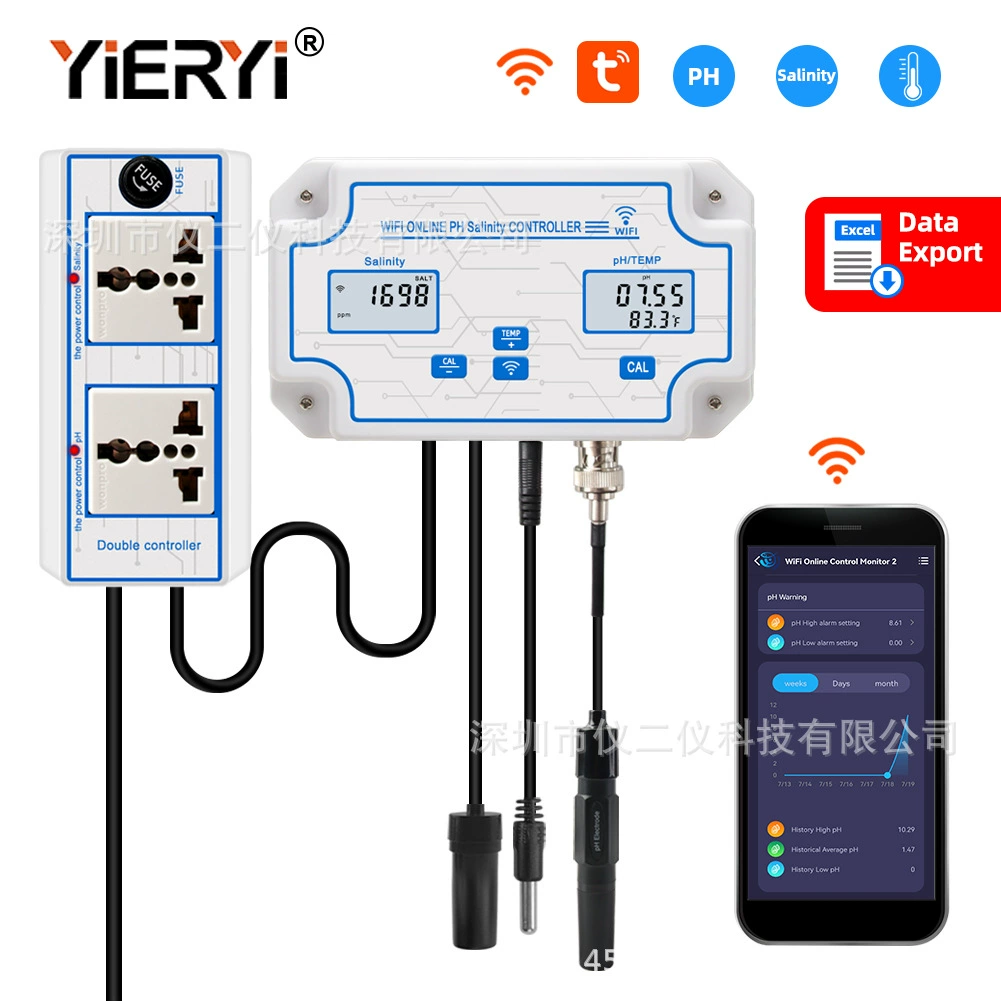 W2825 граффити Wi-Fi анализатор качества воды онлайн pH/солености мониторинг солености аквариум культура Гидропоника