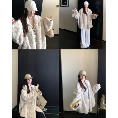 Skk Store 顶流千金 环保小湖羊仿皮草皮毛一体毛绒绒外套上衣女