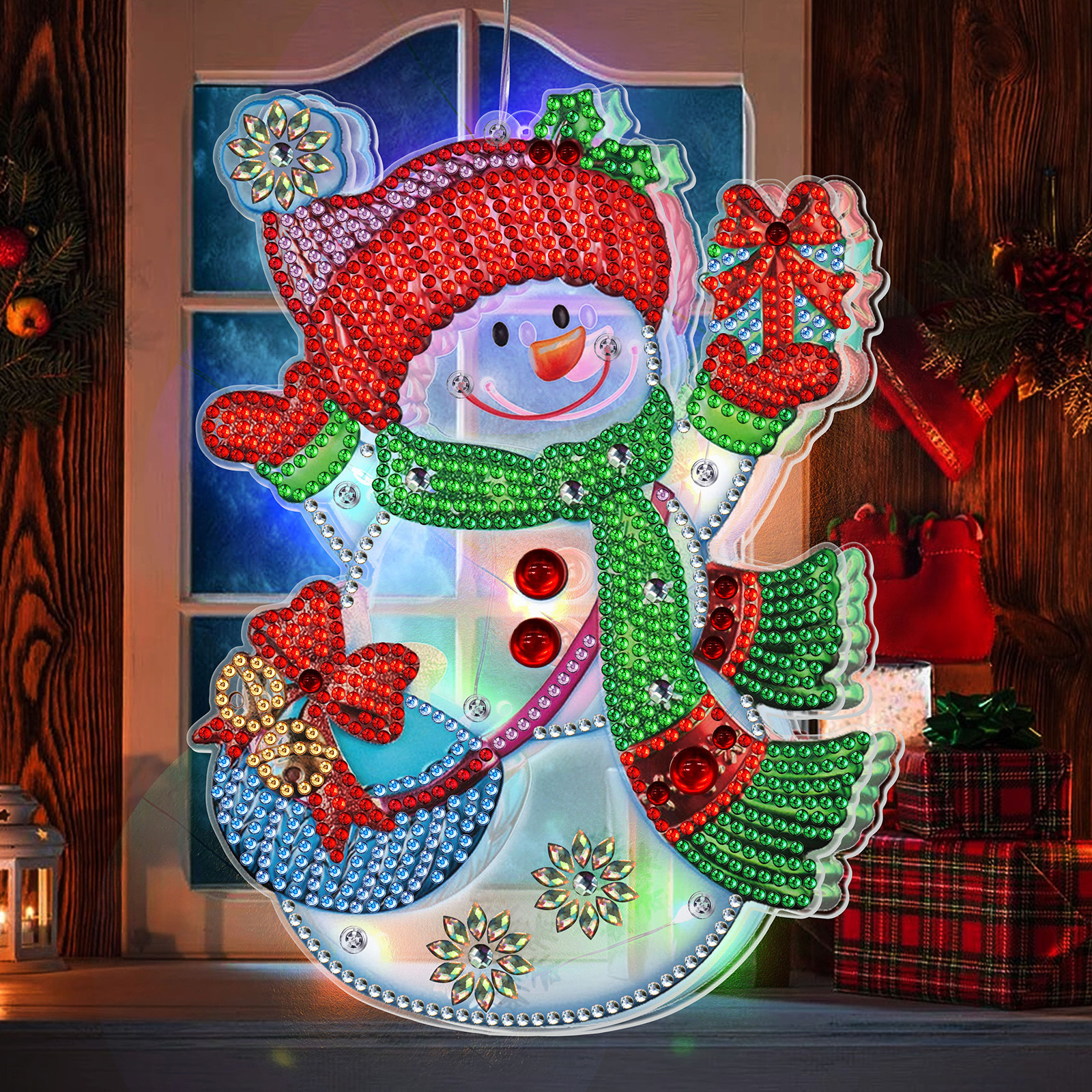 Diamante pintura perimetral DIY modelado ventana LED ventana 5D fiesta ventana luz decoración taladro distribuido al por mayor