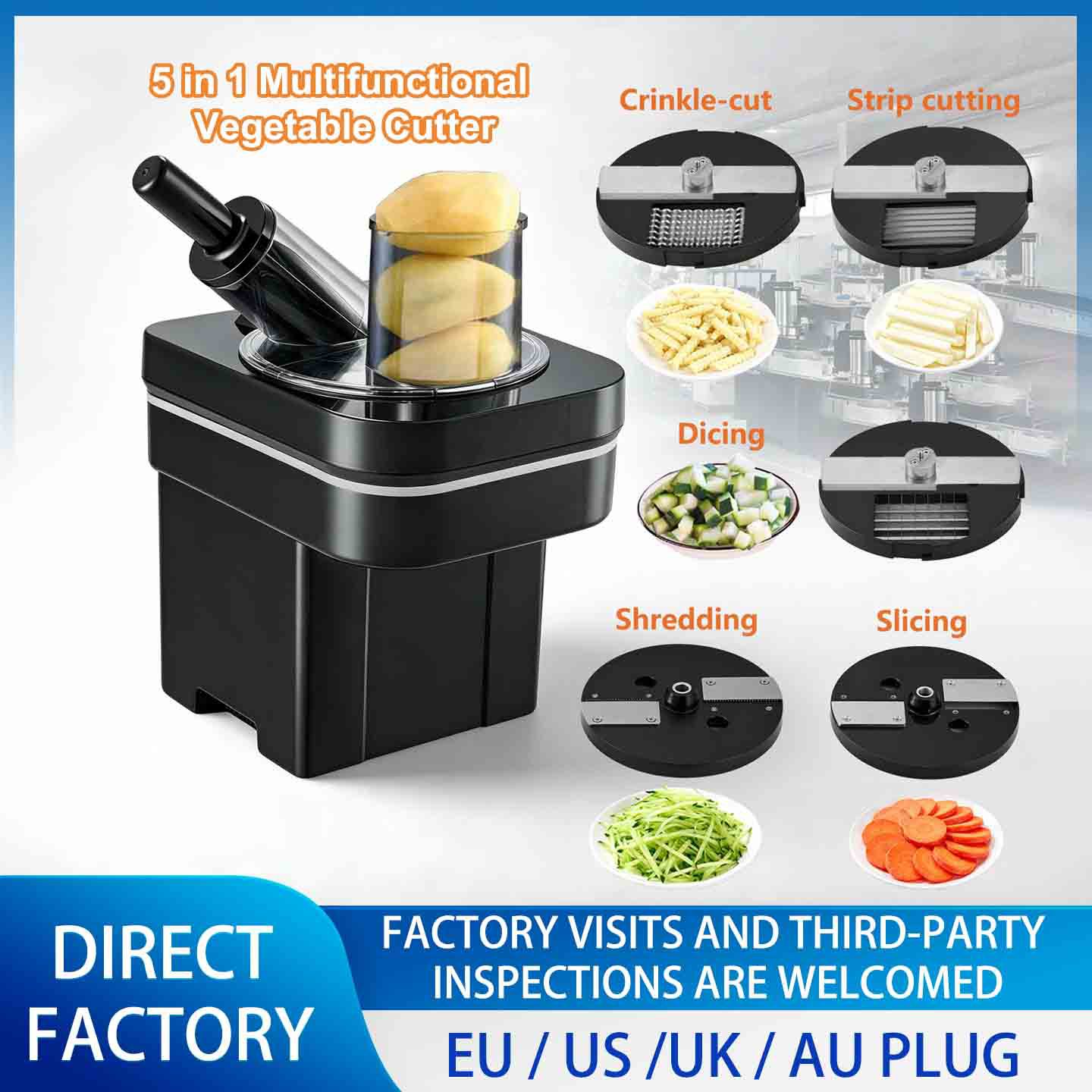 Commercial Vegetable Cutter Electric Food Processor Machine