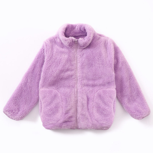 Children's autumn and winter velvet jackets for boys and girls, coral velvet style tops, parent-child wear, medium and large children's jackets