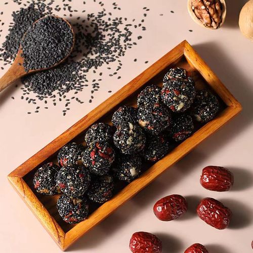 Black sesame balls, mixed nuts, red dates and sesame balls for delivery 500g, independent wedding candy snacks, sesame balls