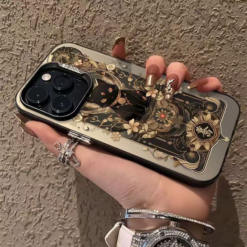 Golden Wanliang Aplicable a Apple 16Promax Funda para teléfono móvil Carcasa de gas personalizada iPhone15/14/13 Texto 12