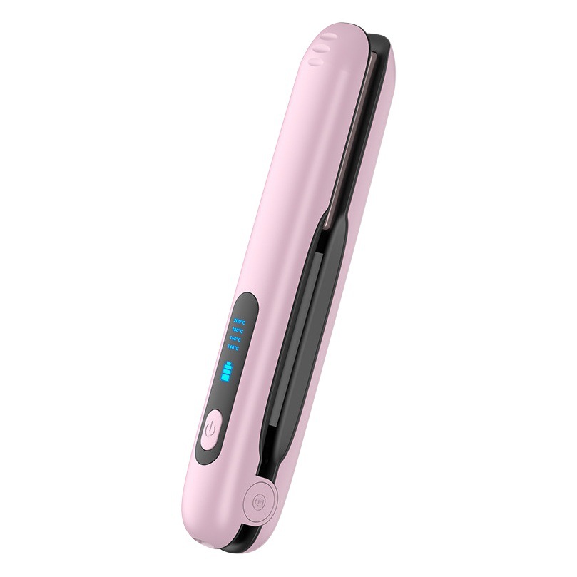 Alisador/rizador inalámbrico recargable por USB – Portátil, doble uso, para todo tipo de cabello