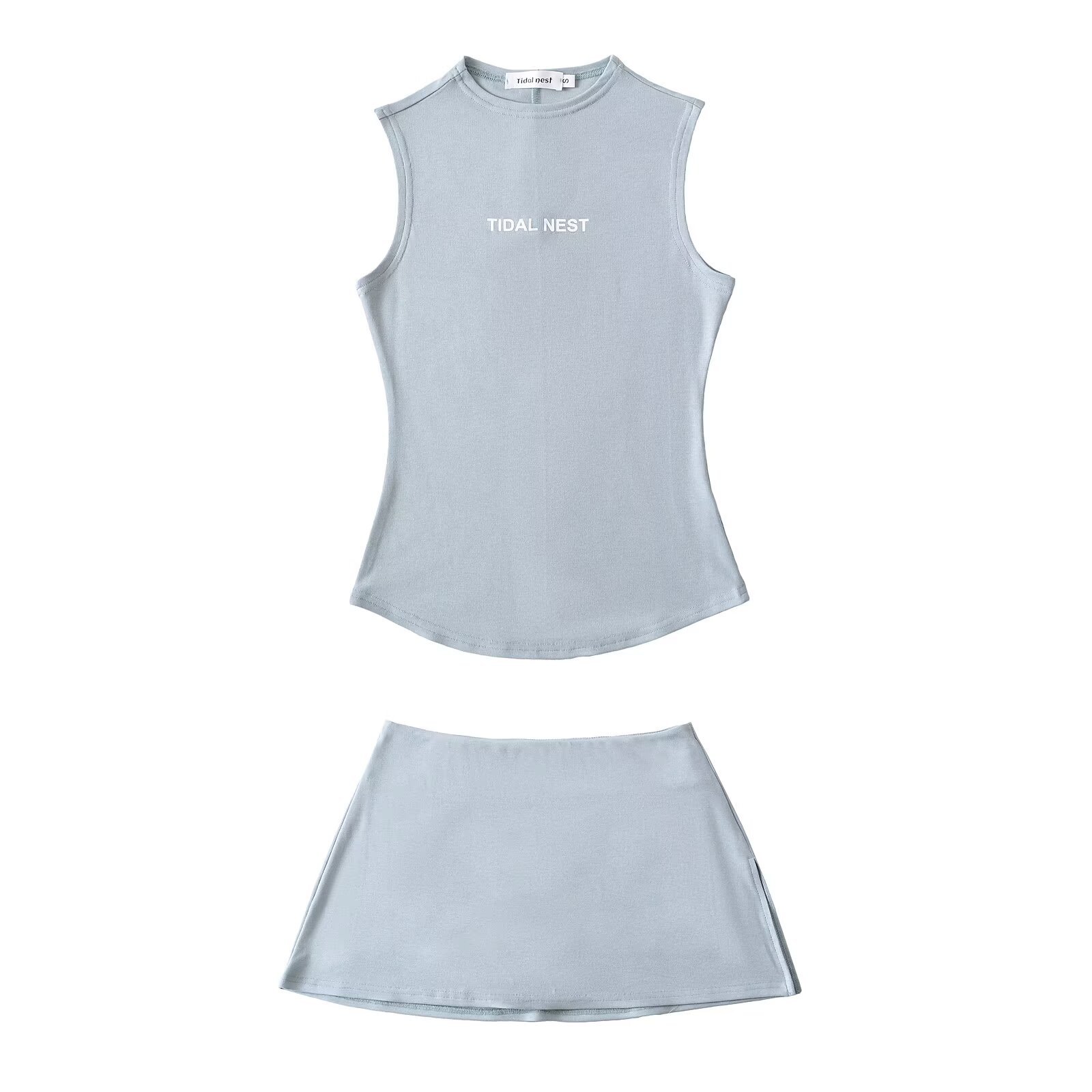 2025 New Summer Hot Girl Suit Vest Short Skirt Fashion Suit Sports Leisure Shopping Two-Piece Set