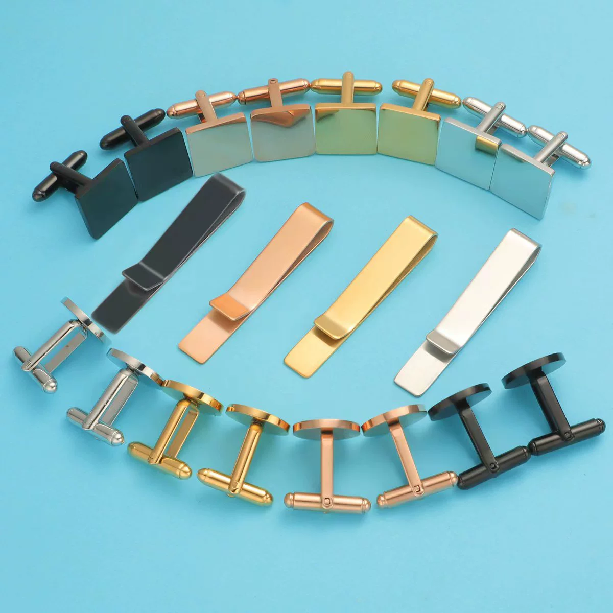 Tie stainless steel, metal set, creative accessory, European style